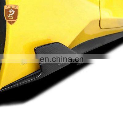 Car Accessories Wholesale Carbon Fiber Side Skirts Wrap Angle Extensions for Ferrari 458