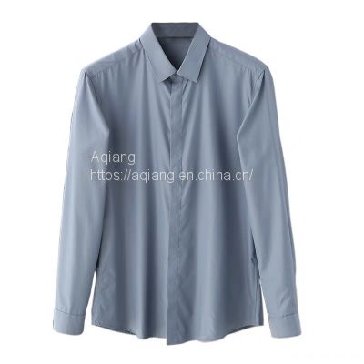 aqiang Japanese retro vertical stripe long sleeve shirt male