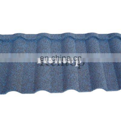 Milano Pure Blue Color Stone Coated Metal Roofing Prefab Villa House Use Galvalume Roofing Sheet Direct Sale From Manufacturer photo-3