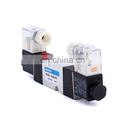 4M series Namur solenoid valve 5 port 2 position Terminal / Grommet Type Single / Double Solenoid