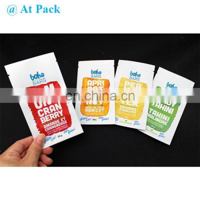 Customized printed sachet heat seal bags with tear notch for food