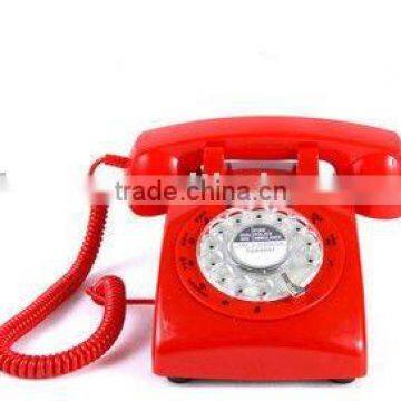 Rotary dial keys Retro Red house Telephone