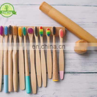 china factory soft 100%  natural Charcoal Bamboo Toothbrush