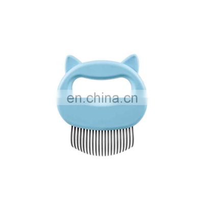 wholesale portable durable fashion cute luxury cheap stainless steel deep into hair cat shedding comb for pet