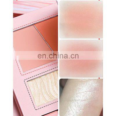 Custom Printed New Arrival 2 In 1 Cosmetics Powder Combo Blush High Makeup Palette 2 Layer High Pigment Matte Glitter Palette