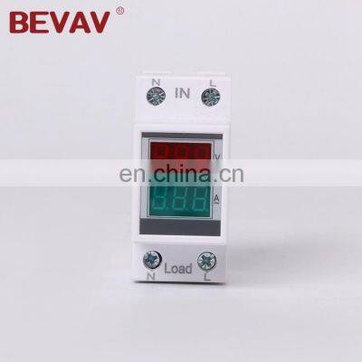 Din-Rail Dual Display Digital AC Ampere Voltage Combined Meter With Current Transformer D37-2042 photo-2