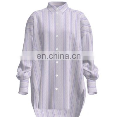 New Development Purple Stripe Design For Women's Shirts