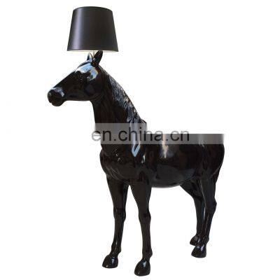 High Quality Nordic Industrial Custom E27 Bulb Metal Standing Floor Light Indoor Decor Horse Designer Led Floor Lamp photo-5