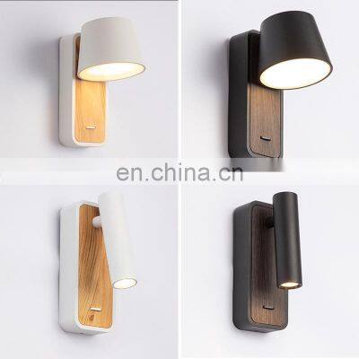 Nordic Modern Multi Head Rotatable Indoor Bedroom Bedside Wall Light Hotel Hall Decoration Dimmable Led Wall Lamp photo-3