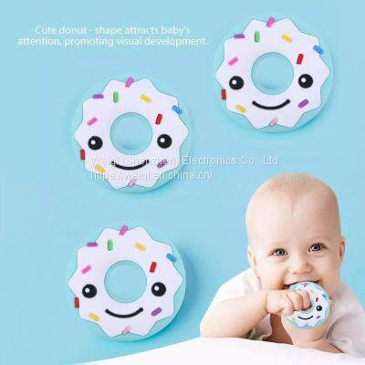 Silicone Smiley Teether Baby Teething Chews Donut Teether