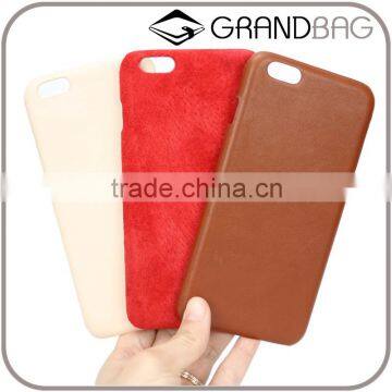 Wholesale Popular Inside Suede Genuine Leather Cell Phone Case for Iphone 6/6s Plus