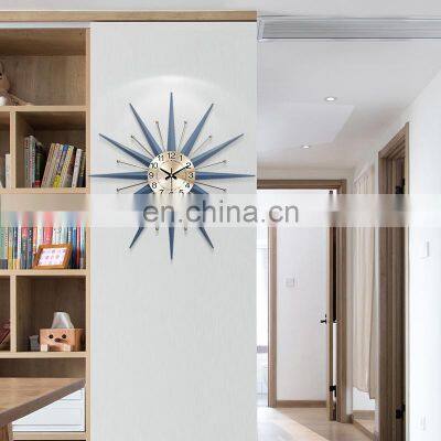 New Design Wanduhr Romantic Creative Handmade Horloge Murale 3D Iron Sofa Background Brand Wall Clock for Home Decor photo-5