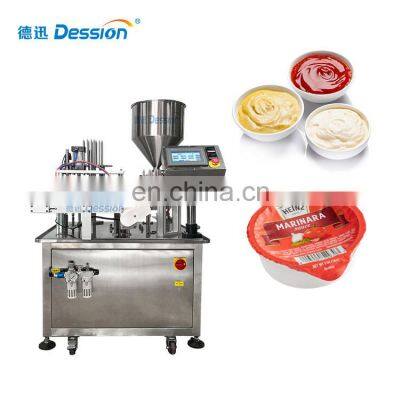 Dipping Sauce Cup Filling Sealing Machine Peanut Butter Cup Filling And Sealing Machine Price