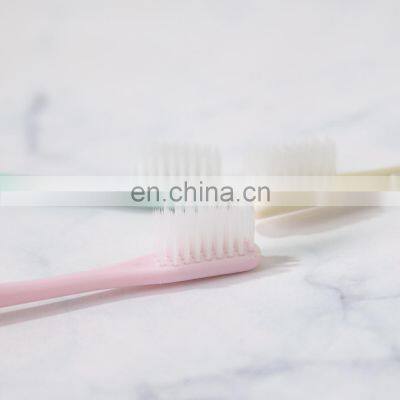 Wholesale Natural Degradable Organic Wheat Straw Ecological Toothbrushes 10 Pcs