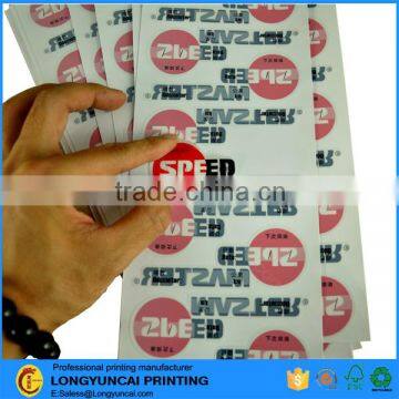 Customized double side printed Transparent anti-static self-adhesive sticker