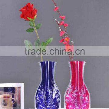 PVC decor collapsible flower vases- soft foliage vases