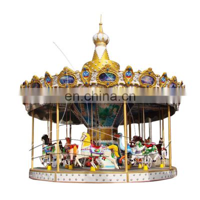 Adult kids outdoor indoor merry go round ride commercial electric antique fairground carousel for sale