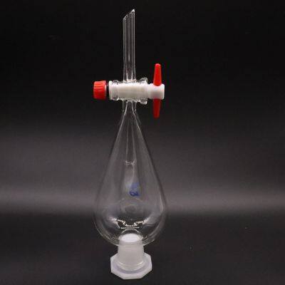 Pear Shaped Glass Separatory Funnel PTFE/glass Piston Complete Specifications Accurate Scale photo-5