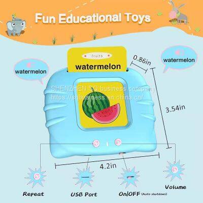 Cognitive Audible Flash Cards English Learning Flashcard Reader Talking Learning Machine for Boys And Girls photo-5