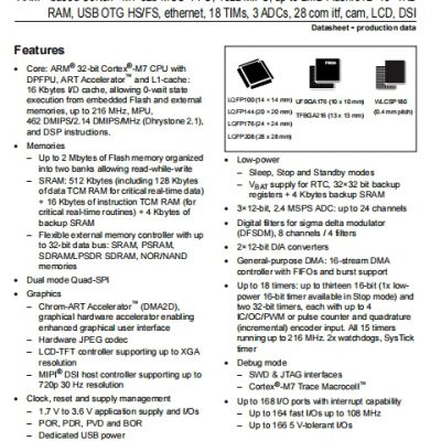 STM32F769BIT6 LQFP-208 microcontroller ST original stock