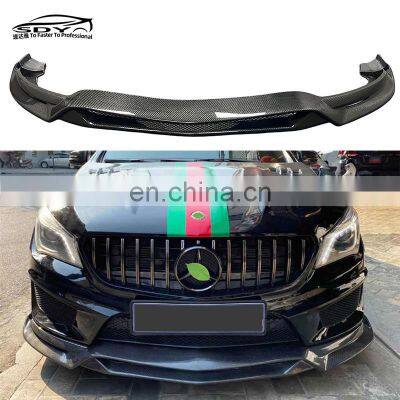 C117 CLA CLA45 R1 Style Carbon Fiber Front Lip Front Bumper Lip Front Separator For Mercedes Benz CLA C117