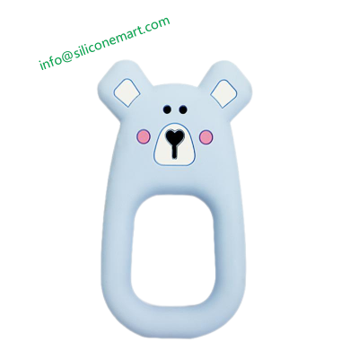 Mouse Shape Animal Food Grade Silicone Baby Teethers Bpa Free Wholesale Silicon Teething Sensory Chewy Toys from Shenzhen Siliconemart Tech Co.,Ltd.