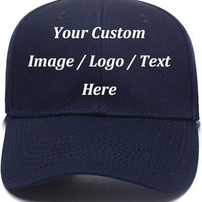 Custom Baseball Hat Snapback Design Your Own Adjustable Metal Strap Dad Cap Visors