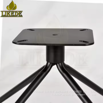 4-Star Cast Aluminum Chair Leg With Wheel Powder Coating Finish for Coffee Table Legs Available in Black Steel photo-4