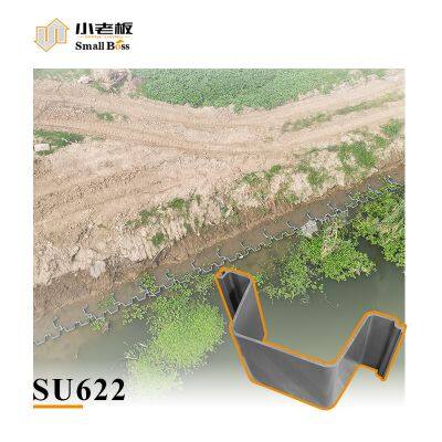 2025 New Developed Type U622 Hot Selling Grey Color Vinyl Plastic Synthetic Sheet Piles for Waterfront Structures
