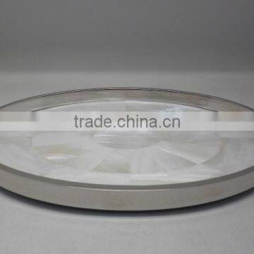 High end quality best selling special newest designed Shinny MOP inlay round serving Tray from Vietnam