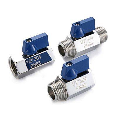 Factory Direct Sale Stainless Steel Female Thread Mini Ball Valve, Double Female Thread Mini Small Ball Valve, Micro Manual Female Thread Ball Valve (1/2 Inch) photo-3