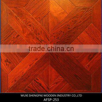 best price HDF engineered wood laminate art parquet flooring of shengpai china