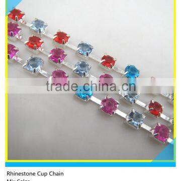 Rhinestone Cup Chain Sew on Technics Rose Pointback Rhinestone Chain photo-4