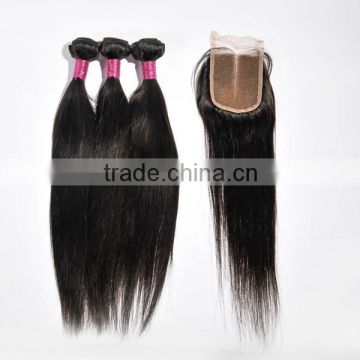 Natural color straight hair weaving cheap human hair weaving