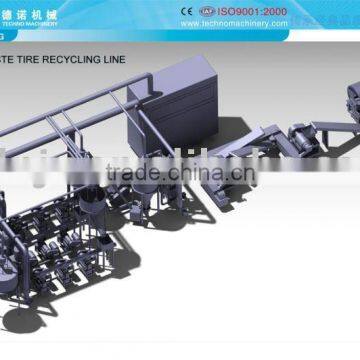 500kg/h Waste Tyre Recycling Machinery