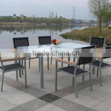 Mesh aluminum garden line patio furniture set