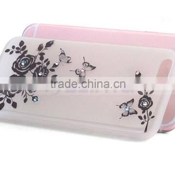 Ultra-Slim Glow In the Dark Mobile Phone Cases Luminous Plastic TPU Back Butterfly Flower Case for IPhone 6S 5 Plus photo-2