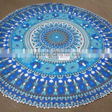 High Quality Mandala Round Beach Towel with Tassel