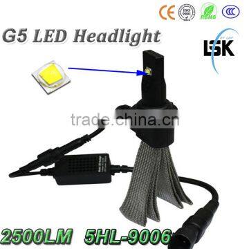 DC12v-24v G5 led headlight auto led headlight 9006 with super brightness light