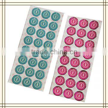Custom 3d round crystalremovable plastic labels