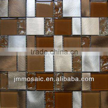 Ice Crack Glass Mosaic Aluminum Mosaic And Glass Mosaic Tile