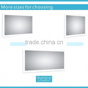 China bathroom accessory UL CE anti-fog backlit mirror wall mirror