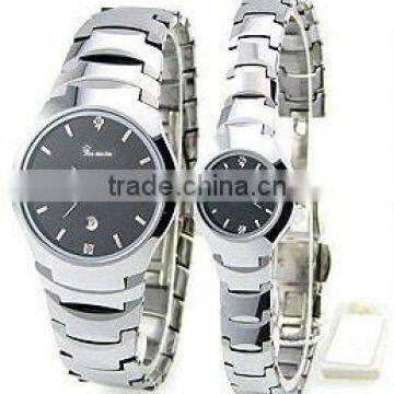 Tungsten steel diamond pair couple watches