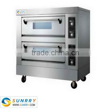 Hot sale energy saving stainless steel 2 decks 4 trays commercial bread pizza oven lighting machine for hotel & restaurant