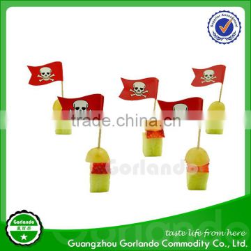 Skull Design Food Decoration Custom Toothpick Flag Printing