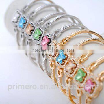 Austria Crystal Rhinestone Gold Charm Bracelets Elegant Butterfly Bangle For Women photo-6