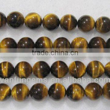 Wholesale natural polish Tigereye round beads for jewelry