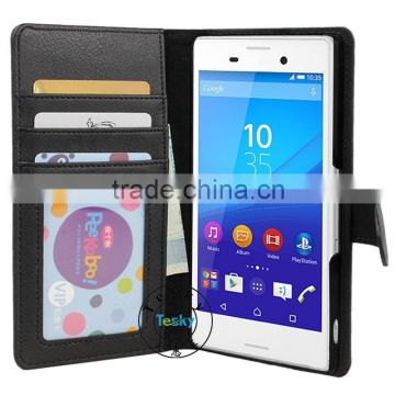 for sony xperia m4 aqua case,wallet pu leather flip cover mobile phone case