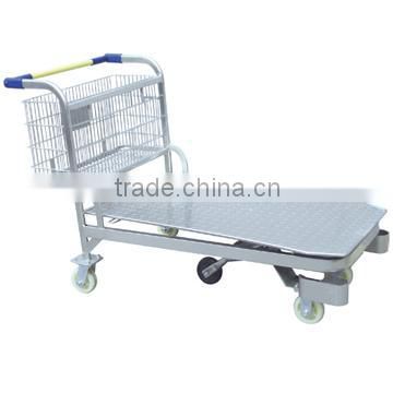 China Manufacturer hand manual metal Warehouse trolley