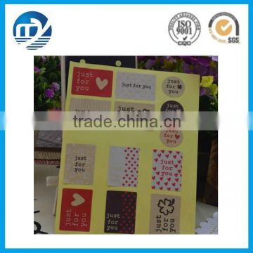 Custom Design adhesive paper label Printing cmyk color